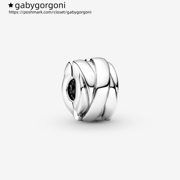 Pandora Polished Ribbons Clip Charm - Picture 1 of 4